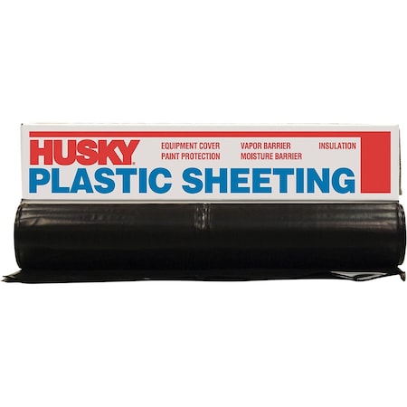 Poly-America 410B 10-Feet X 100-Feet 4 Mil Black Plastic Sheeting, 4PK PF0410B